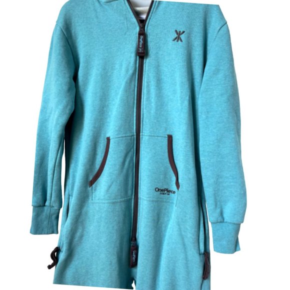The Original Norwegian One Piece Jumpsuit Hooded Loungewear Turquoise S - Picture 3 of 6